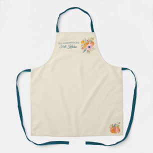 Fall Pumpkin Floral – Personalised Autumn Apron