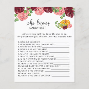 Fall pumpkin floral Who knows DADDY best