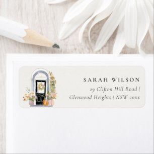 Fall Pumpkin Front Door Floral Moved Address