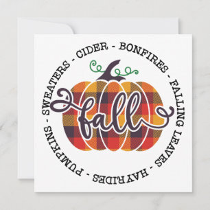 Fall Pumpkin & Fun Greeting Card