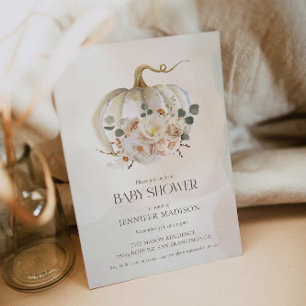 Fall Pumpkin Gender Neutral Baby Shower Invitation