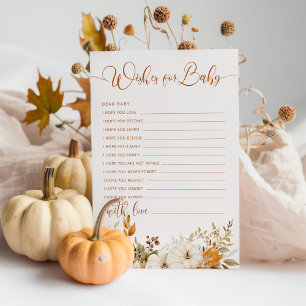 Fall pumpkin gender neutral wishes for baby