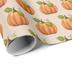 Fall Pumpkin Gift Wrap Halloween Thanksgiving
