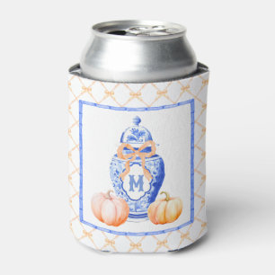 Fall Pumpkin   Ginger Jar Monogram Can Cooler