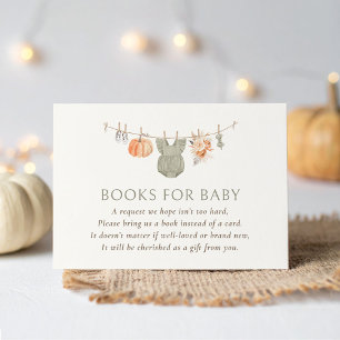 Fall Pumpkin Girl Baby Clothes Books for Baby Enclosure Card