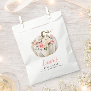 Fall Pumpkin Girl Baby Shower Favour Bags