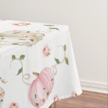 Fall Pumpkin Girl Baby Shower Tablecloth<br><div class="desc">'Our Little Pumpkin' Girl Baby Shower will be perfect for a Fall-themed celebration,  this tablecloth is designed with sweet pink pumpkins that your guests will absolutely adore. Matching items can be found in our Little Pink Pumpkin Collection. Most lettering is editable Cava party design</div>