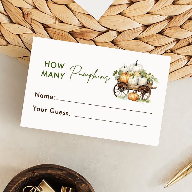 Fall Pumpkin Guess How Many Pumpkins Game Card (Creator Uploaded)