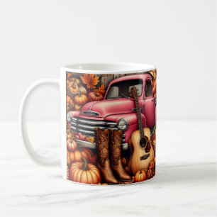 Fall Pumpkin, Guitar, Truck, Boots Coffee Mug