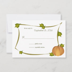 Fall Pumpkin Harvest Response Card