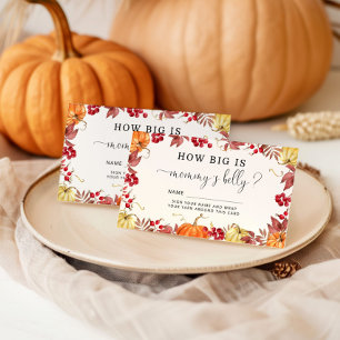 Fall pumpkin how big mummy's belly enclosure card
