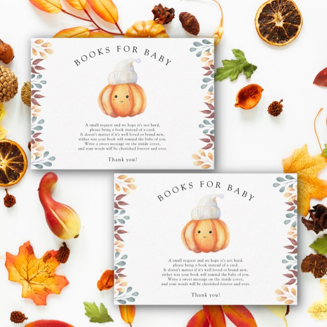 Fall Pumpkin in hat - books for baby Enclosure Card (Creator Uploaded)