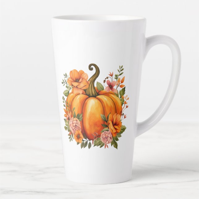 Fall Pumpkin  Latte Mug (Right)