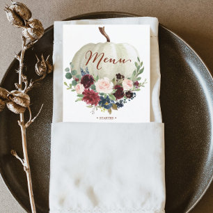 Fall Pumpkin Menus -