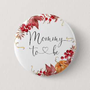 Fall pumpkin Mommy to be Button