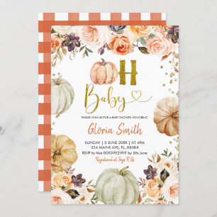Fall Pumpkin Oh Baby Baby Shower Invitation