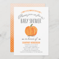 Fall Pumpkin Ombre | Baby Shower Invitation