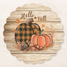 Fall Pumpkin Paper Coaster