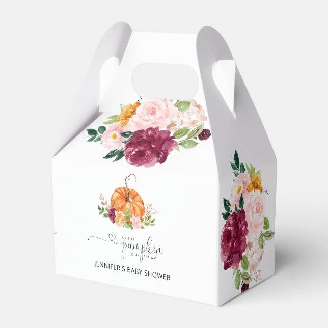 Fall pumpkin Paper Favour Box, Gable 4x2.5x5 Box (Front Side)