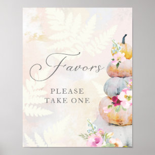 Fall Pumpkin Party Favours Poster Sign