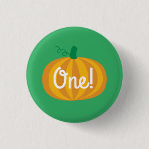 Fall Pumpkin Patch 1st Birthday Party Theme 3 Cm Round Badge