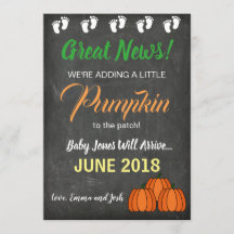 Fall Pumpkin Patch Baby Pregnancy Announcement