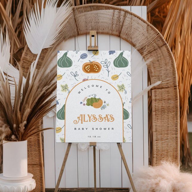 Fall Pumpkin Patch Baby Shower Welcome Poster (Creator Uploaded)
