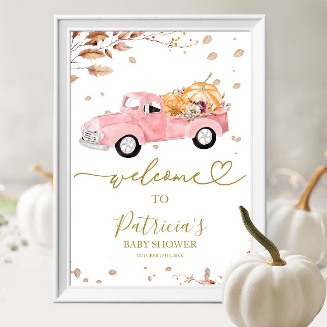 Fall Pumpkin Patch Baby Shower Welcome Sign (Creator Uploaded)
