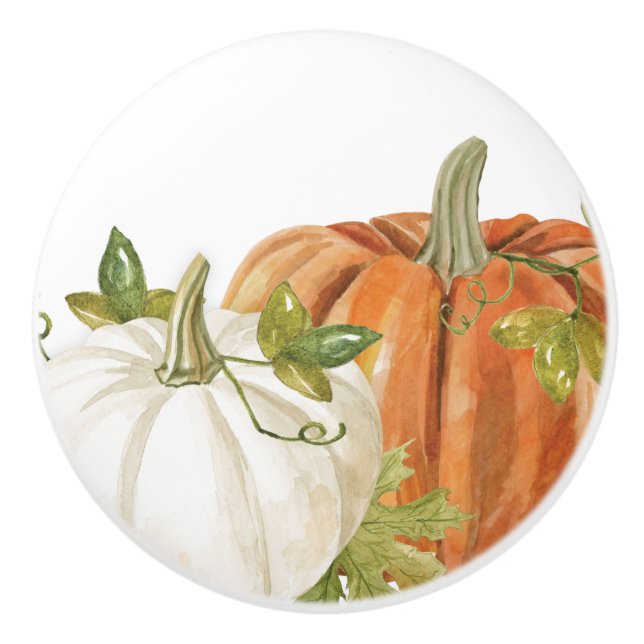 FALL PUMPKIN PATCH CERAMIC KNOB (Front)