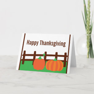 Fall Pumpkin Patch Thanksgiving Card