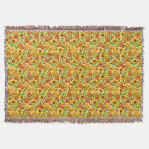 Fall Pumpkin Patch Throw Blanket