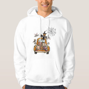 Fall Pumpkin Patch Truck with bats scarecrow bird  Hoodie