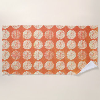 Fall Pumpkin Pattern Beach Towel