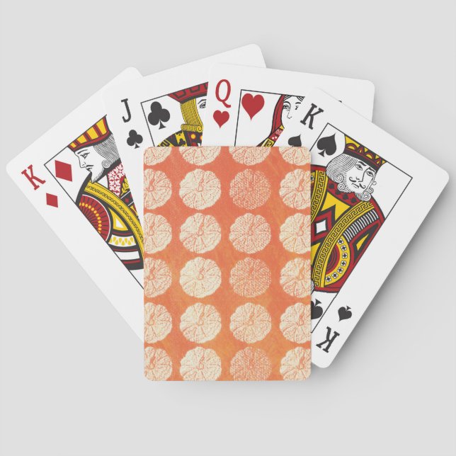 Fall Pumpkin Pattern Playing Cards (Back)