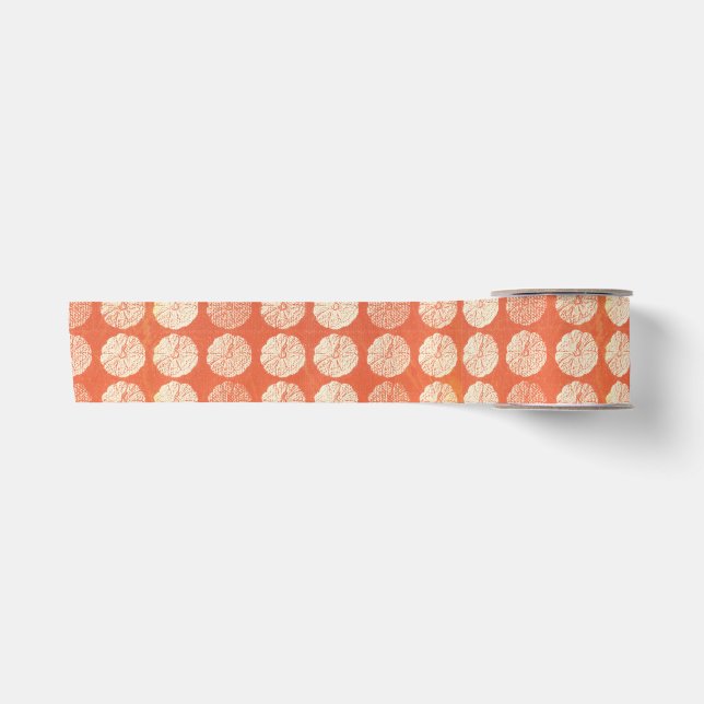 Fall Pumpkin Pattern Satin Ribbon (Front)