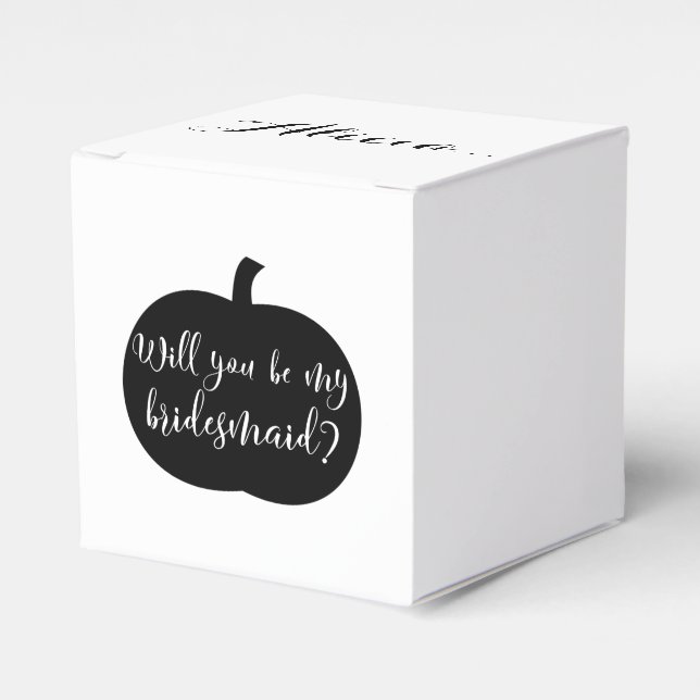 Fall Pumpkin Personalised Bridesmaid Proposal Favour Box (Front Side)