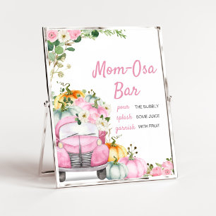 Fall Pumpkin Pink Truck Mum Osa Bar Sign