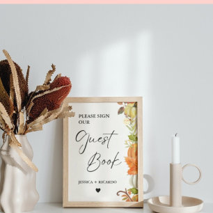 Fall Pumpkin Please Sign Our Guest Book Sign