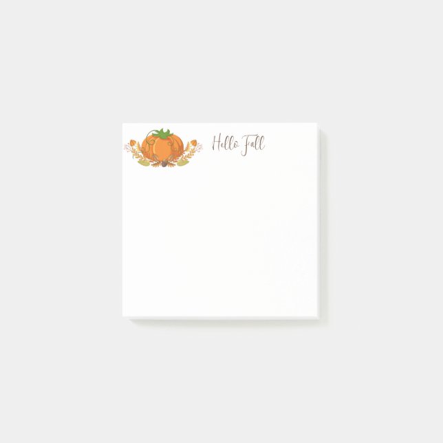 Fall Pumpkin Post Notes (Front)