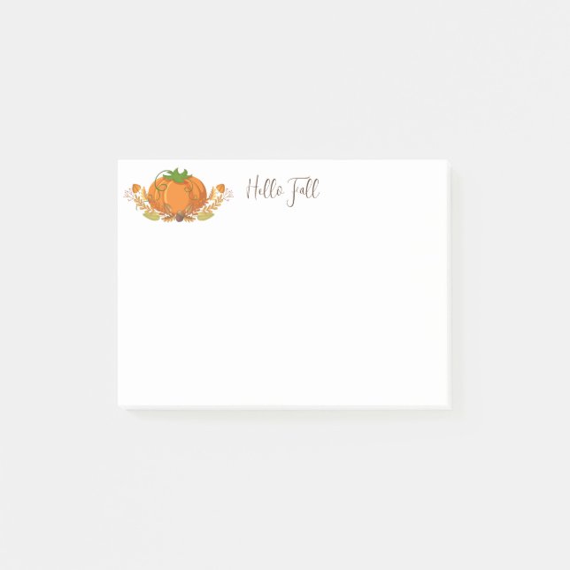 Fall Pumpkin Post Notes (Front)
