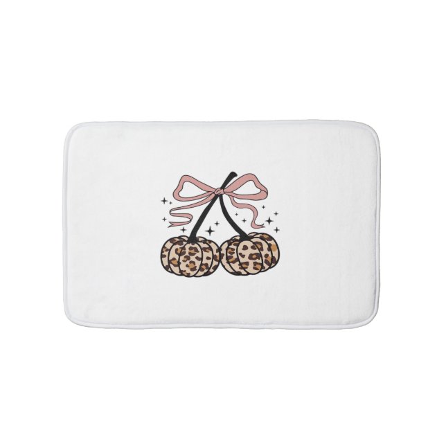 Fall Pumpkin, Pumpkin Cherries, Leopard Pumpkin, P Bath Mat (Front)