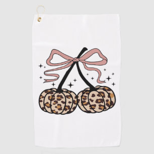Fall Pumpkin, Pumpkin Cherries, Leopard Pumpkin, P Golf Towel