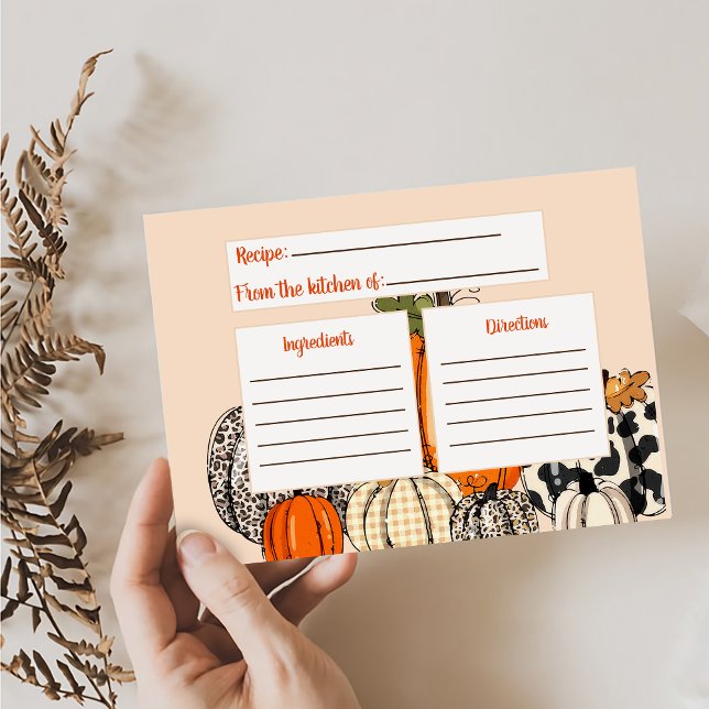 Fall Pumpkin  Recipe Card (Creator Uploaded)