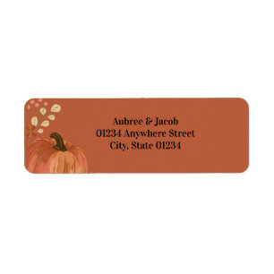 Fall pumpkin return address labels 