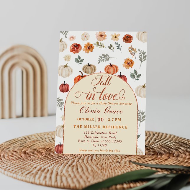 Fall Pumpkin Rustic Baby Shower  Invitation (Creator Uploaded)