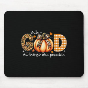 Fall Pumpkin S For Women Jesus Christian Thanksgiv Mouse Mat