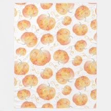 Fall Pumpkin Sherpa Blanket