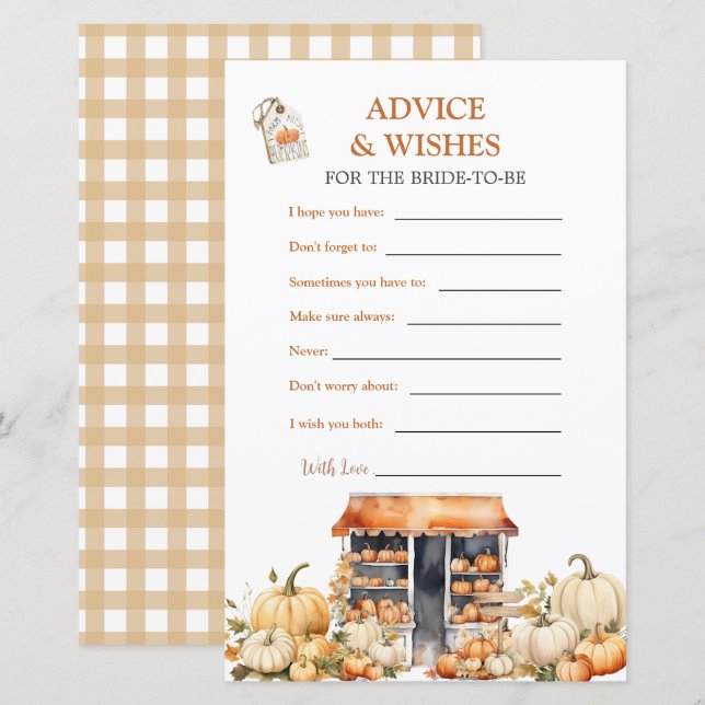 Fall Pumpkin She's Off The Market Advice & Wishes (Front/Back)