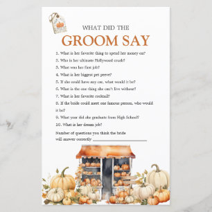 Fall Pumpkin She's Off The Market What Groom Says