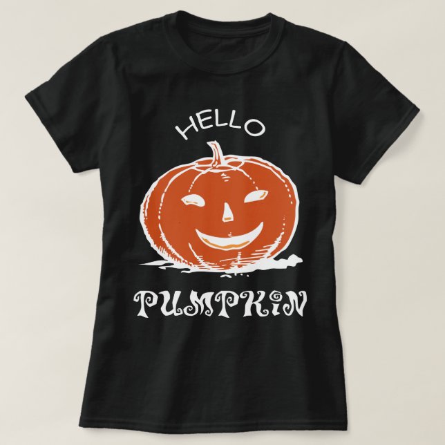 Fall Pumpkin Shirt, Autumn Shirt, Spooky Season T-Shirt (Design Front)